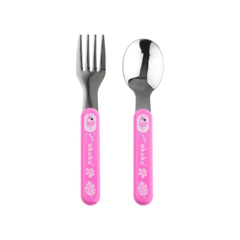 AKUKU A0101 Zestaw sztućców metalowych pink AKUKU A0101 Zestaw sztućców metalowych pink
