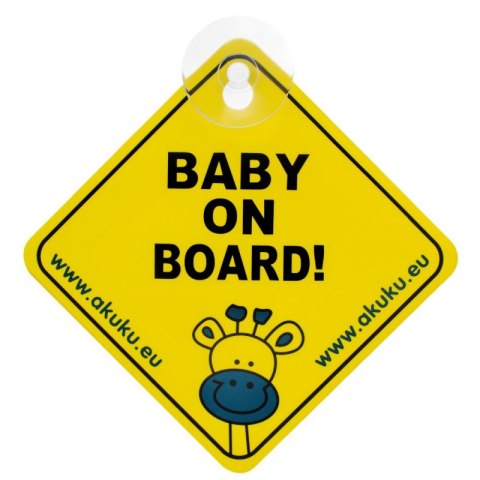 AKUKU A0645 Zawieszka/przyssawka BABY ON BOARD AKUKU A0645 Zawieszka/przyssawka BABY ON BOARD