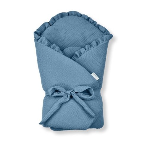 ALBERO MIO Rożek niemowlęcy Cotton color CC7 niebieski ALBERO MIO Rożek niemowlęcy Cotton color CC7 niebieski