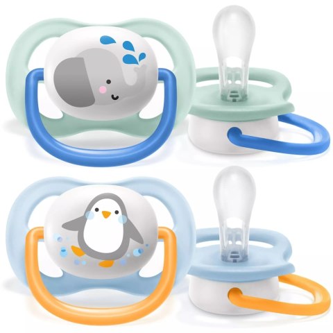 AVENT SCF080/05 Smoczek Ultra Air Animals 0-6M chłopiec słonik/pingwin AVENT SCF080/05 Smoczek Ultra Air Animals 0-6M chłopiec słonik/pingwin