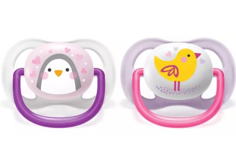AVENT SCF080/06 Smoczek Ultra Air Animals 0-6M dziewczynka ptaszek/pingwin AVENT SCF080/06 Smoczek Ultra Air Animals 0-6M dziewczynka ptaszek/pingwin