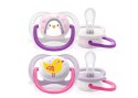 AVENT SCF080/06 Smoczek Ultra Air Animals 0-6M dziewczynka ptaszek/pingwin AVENT SCF080/06 Smoczek Ultra Air Animals 0-6M dziewczynka ptaszek/pingwin