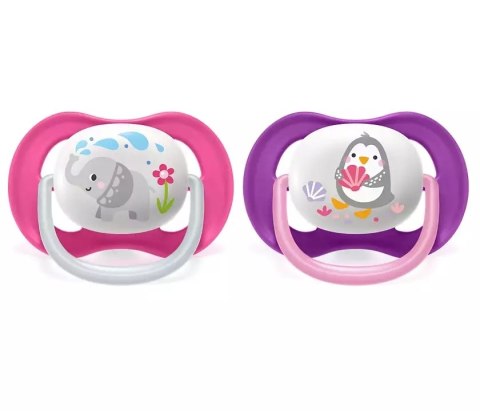 AVENT SCF080/08 Smoczek Ultra Air Animals 6-18M dziewczynka słoń/pingwin AVENT SCF080/08 Smoczek Ultra Air Animals 6-18M dziewczynka słoń/pingwin