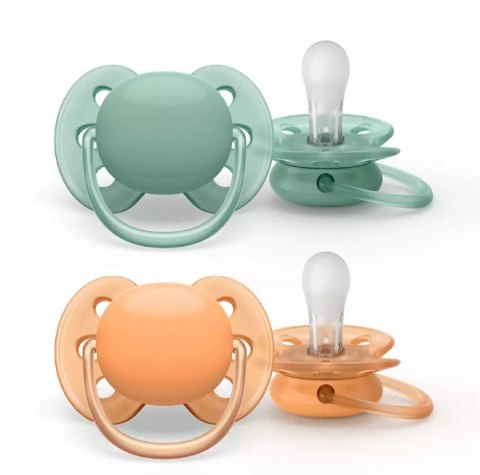 AVENT SCF091/03 Smoczek Ultra Soft 0-6m zieleń/pomarańcz AVENT SCF091/03 Smoczek Ultra Soft 0-6m zieleń/pomarańcz
