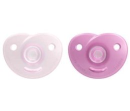 AVENT SCF099/22 Smoczek uspokajający CURVED SOOTHIE GIRL 0-6m