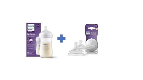 AVENT SCY903/01+ SCY964/02 Zestaw Butelka + smoczek AVENT SCY903/01+ SCY964/02 Zestaw Butelka + smoczek