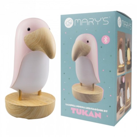 MARY'S MW20790 Lampka nocna Tukan różowy + głośnik BLUETOOTH SPEAKER MARY'S MW20790 Lampka nocna Tukan różowy + głośnik BLUETOOTH SPEAKER