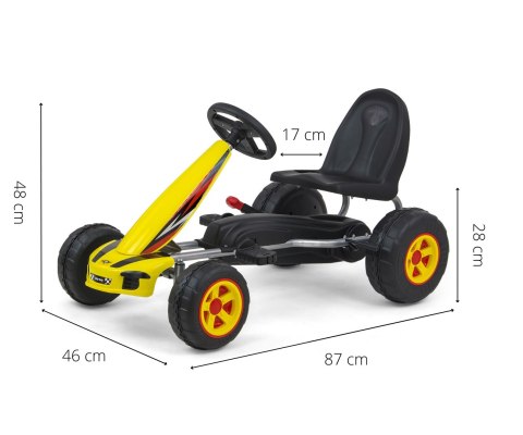 MILLY MALLY 3130 Gokart na pedały Viper Yellow MILLY MALLY 3130 Gokart na pedały Viper Yellow
