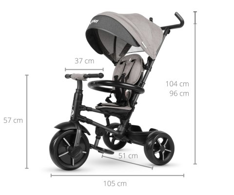 MILLY MALLY 4535 Qplay Rowerek trójkołowy Rito Star Grey MILLY MALLY 4535 Qplay Rowerek trójkołowy Rito Star Grey