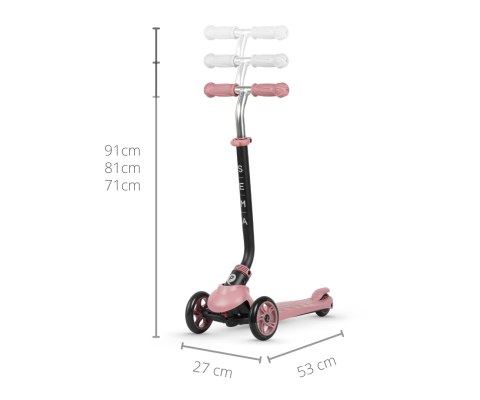 MILLY MALLY 4541 Qplay Hulajnoga Sema 3w1 pink MILLY MALLY 4541 Qplay Hulajnoga Sema 3w1 pink