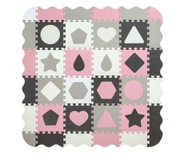 MILLY MALLY 5617 Mata piankowa puzzle Jolly 4x4 Shapes - pink grey