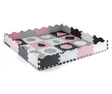 MILLY MALLY 5617 Mata piankowa puzzle Jolly 4x4 Shapes - pink grey MILLY MALLY 5617 Mata piankowa puzzle Jolly 4x4 Shapes - pink grey