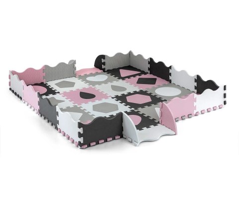 MILLY MALLY 5617 Mata piankowa puzzle Jolly 4x4 Shapes - pink grey MILLY MALLY 5617 Mata piankowa puzzle Jolly 4x4 Shapes - pink grey