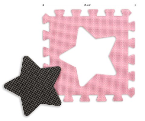 MILLY MALLY 5617 Mata piankowa puzzle Jolly 4x4 Shapes - pink grey MILLY MALLY 5617 Mata piankowa puzzle Jolly 4x4 Shapes - pink grey