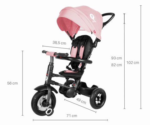 MILLY MALLY 5692 Qplay Rowerek trójkołowy Rito Rubber pink MILLY MALLY 5692 Qplay Rowerek trójkołowy Rito Rubber pink