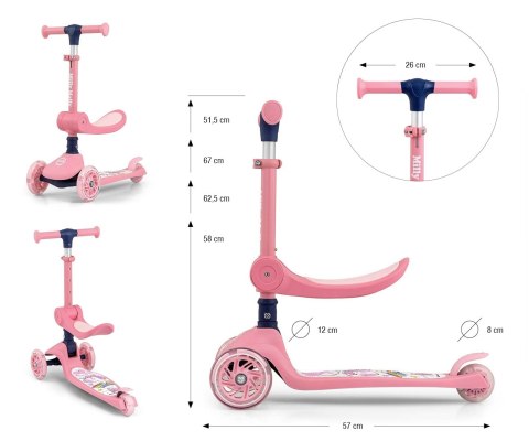 MILLY MALLY 5754 Hulajnoga Scooter FUZZY pink MILLY MALLY 5754 Hulajnoga Scooter FUZZY pink