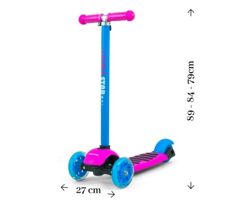 MILLY MALLY Hulajnoga SCOOTER Little Star Pink-Blue MILLY MALLY Hulajnoga SCOOTER Little Star Pink-Blue
