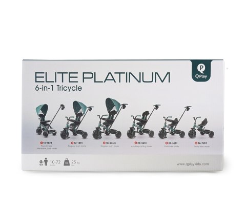 MILLY MALLY Qplay Rowerek trójkołowy Elite Platinum Grey MILLY MALLY Qplay Rowerek trójkołowy Elite Platinum Grey