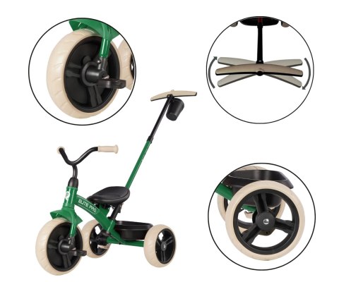 MILLY MALLY Qplay Rowerek trójkołowy Elite Pro Green MILLY MALLY Qplay Rowerek trójkołowy Elite Pro Green