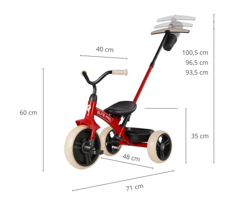 MILLY MALLY Qplay Rowerek trójkołowy Elite Pro Red MILLY MALLY Qplay Rowerek trójkołowy Elite Pro Red