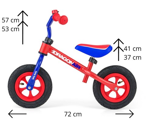MILLY MALLY Rowerek biegowy DRAGON AIR Red-blue MILLY MALLY Rowerek biegowy DRAGON AIR Red-blue