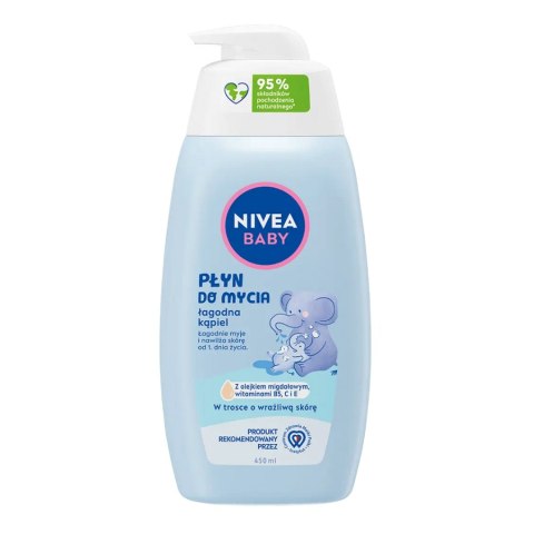NIVEA BABY 80545 Płyn do mycia z dozownikiem 450 ml NIVEA BABY 80545 Płyn do mycia z dozownikiem 450 ml