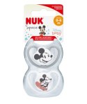 NUK 175281 Smoczek 0-6 uspokajający silikonowy SPACE MYSZKA MIKI 2szt