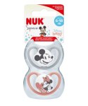 NUK 176286 Smoczek 6-18 uspokajający silikonowy SPACE MYSZKA MIKI 2szt NUK 176286 Smoczek 6-18 uspokajający silikonowy SPACE MYSZKA MIKI 2szt