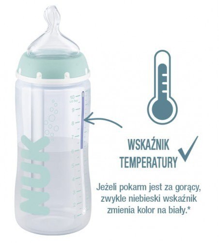 NUK 741148 Butelka FC+ 300 ml ANTI-COLIC Professional ze wskaźnikiem temperatury smoczek silikonowy 0-6 m NUK 741148 Butelka FC+ 300 ml ANTI-COLIC Professional ze wskaźnikiem temperatury smoczek silikonowy 0-6 m