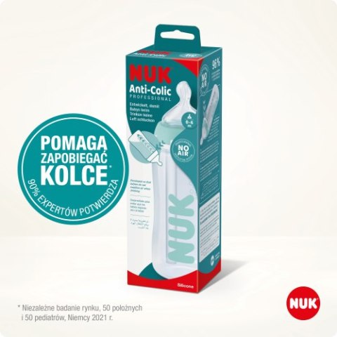 NUK 741148 Butelka FC+ 300 ml ANTI-COLIC Professional ze wskaźnikiem temperatury smoczek silikonowy 0-6 m NUK 741148 Butelka FC+ 300 ml ANTI-COLIC Professional ze wskaźnikiem temperatury smoczek silikonowy 0-6 m