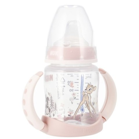 NUK 743313 Butelka FC 150 ml z uchwytami i wskaźnikiem temperatury DISNEY BAMBI ustnik silikonowy niekapek NUK 743313 Butelka FC 150 ml z uchwytami i wskaźnikiem temperatury DISNEY BAMBI ustnik silikonowy niekapek