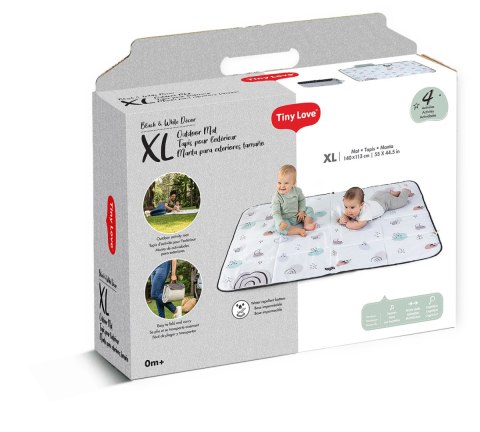 TINY LOVE TL12086000 Mata edukacyjna / podróżna XL DECOR czarno/biała TINY LOVE TL12086000 Mata edukacyjna / podróżna XL DECOR czarno/biała