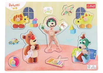 TREFL 61629 Zabawka drewniana - Puzzle medium Bobaski i Miś TREFL 61629 Zabawka drewniana - Puzzle medium Bobaski i Miś