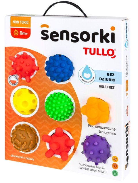TULLO 419 Piłeczki sensoryczne Sensorki 8 szt bez dziurki TULLO 419 Piłeczki sensoryczne Sensorki 8 szt bez dziurki