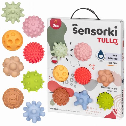 TULLO 497 Piłeczki sensoryczne Sensorki 8 szt. bez dziurki pastelowe TULLO 497 Piłeczki sensoryczne Sensorki 8 szt. bez dziurki pastelowe