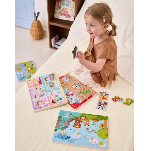 VIGA 44762 Drewniane Puzzle Misie VIGA 44762 Drewniane Puzzle Misie