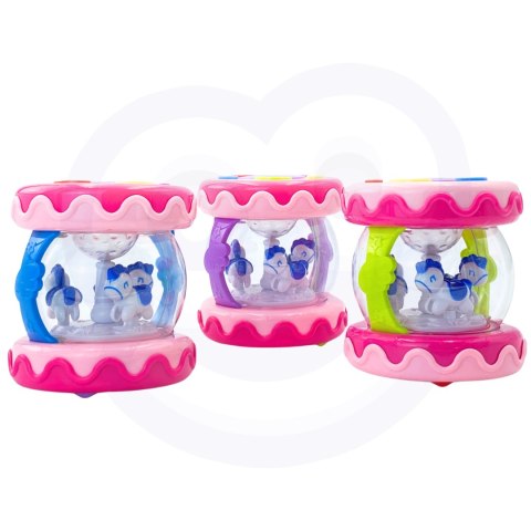 Woopie Baby WOOPIE BABY Bębenek Pozytywka Projektor 3w1 Zabawka Muzyczna dla Niemowląt + Walec Roller do Nauki Raczkowania Woopie Baby WOOPIE BABY Bębenek Pozytywka Projektor 3w1 Zabawka Muzyczna dla Niemowląt + Walec Roller do Nauki Raczkowania