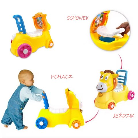 Woopie Baby WOOPIE BABY Chodzik Jeździk Nocnik 3w1 Osiołek Woopie Baby WOOPIE BABY Chodzik Jeździk Nocnik 3w1 Osiołek