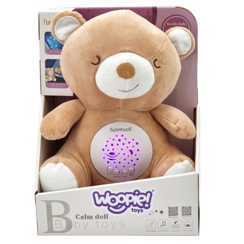 Woopie Baby WOOPIE BABY Przytulanka Usypiacz Projektor 2w1 Miś - 10 Kołysanek Woopie Baby WOOPIE BABY Przytulanka Usypiacz Projektor 2w1 Miś - 10 Kołysanek