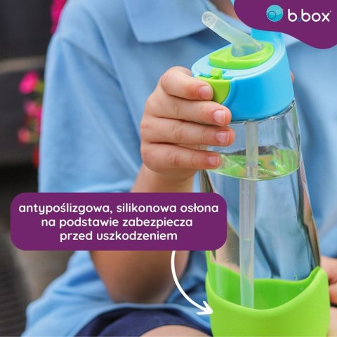 B.BOX BB00221 Butelka na wodę tritanowa ze słomką 600 ml Strawberry Shake B.BOX BB00221 Butelka na wodę tritanowa ze słomką 600 ml Strawberry Shake
