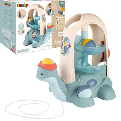 Smoby SMOBY LITTLE Żółw do Ciągnięcia ze Zjeżdżalnią dla Piłeczek 12m+ Smoby SMOBY LITTLE Żółw do Ciągnięcia ze Zjeżdżalnią dla Piłeczek 12m+