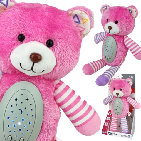 Woopie Baby WOOPIE BABY Przytulanka Usypiacz Projektor 2w1 Różowy Miś - 10 Kołysanek Woopie Baby WOOPIE BABY Przytulanka Usypiacz Projektor 2w1 Różowy Miś - 10 Kołysanek