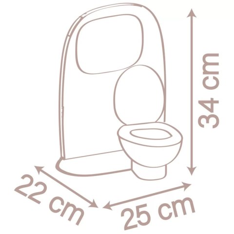 Smoby SMOBY Baby Nurse Dwustronna Toaleta Łazienka Dla Lalki z Akcesoriami Smoby SMOBY Baby Nurse Dwustronna Toaleta Łazienka Dla Lalki z Akcesoriami