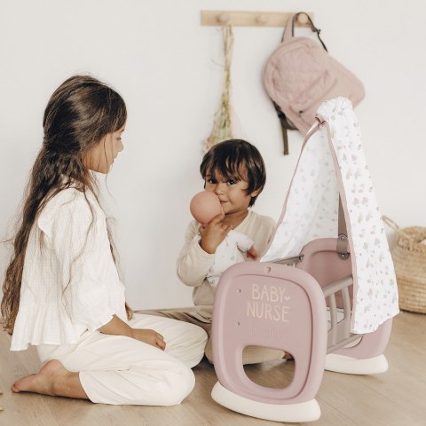 Smoby SMOBY Baby Nurse Kołyska z Baldachimem dla Lalki Łóżeczko Smoby SMOBY Baby Nurse Kołyska z Baldachimem dla Lalki Łóżeczko