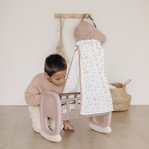 Smoby SMOBY Baby Nurse Kołyska z Baldachimem dla Lalki Łóżeczko Smoby SMOBY Baby Nurse Kołyska z Baldachimem dla Lalki Łóżeczko