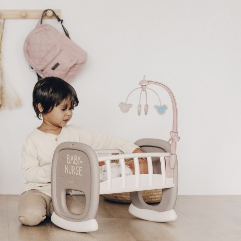 Smoby SMOBY Baby Nurse Kołyska z Karuzelką dla Lalki Smoby SMOBY Baby Nurse Kołyska z Karuzelką dla Lalki