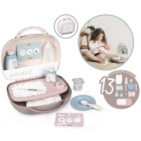 Smoby SMOBY Baby Nurse Walizeczka Opiekunki dla Lalki Smoby SMOBY Baby Nurse Walizeczka Opiekunki dla Lalki