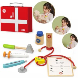 Viga Toys VIGA Drewniany zestaw małego lekarza w walizce