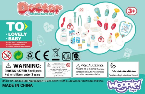 Woopie WOOPIE Zestaw Lekarski Mały Lekarza Doktor w Walizce Światło Dźwięk + Akc. Woopie WOOPIE Zestaw Lekarski Mały Lekarza Doktor w Walizce Światło Dźwięk + Akc.