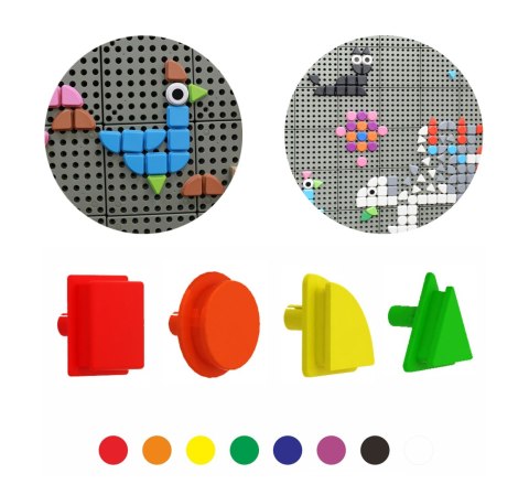Masterkidz MASTERKIDZ Zestaw Kołeczki w kształcie figur geometrycznych 64szt do tablic STEM Masterkidz MASTERKIDZ Zestaw Kołeczki w kształcie figur geometrycznych 64szt do tablic STEM